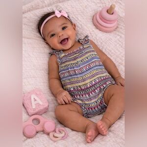 Tea Collection Baby Girl Romper (3–6 Months) ✨